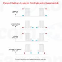 Ayen 40 x 70 cm 7 dilim Class Beyaz Alüminyum Radyatör ( 400 x 700 mm )